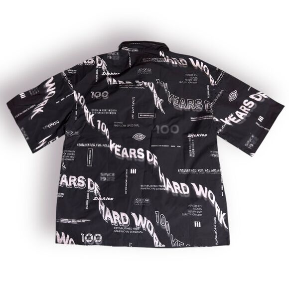 Dickies Mens Shirt 100‎ Years of Hard Work Anniversary Graphic Shirt Size Medium - Picture 2 of 4